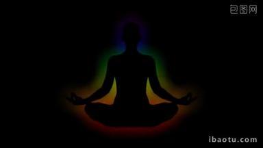 Aura, chakra, upplysning i sinnet i meditation